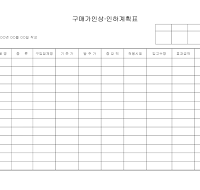 구매가인상인하계획표